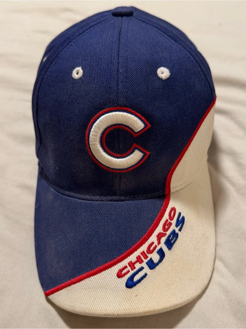 Chicago Cubs Navy and White Baseball Cap with Red Accent
